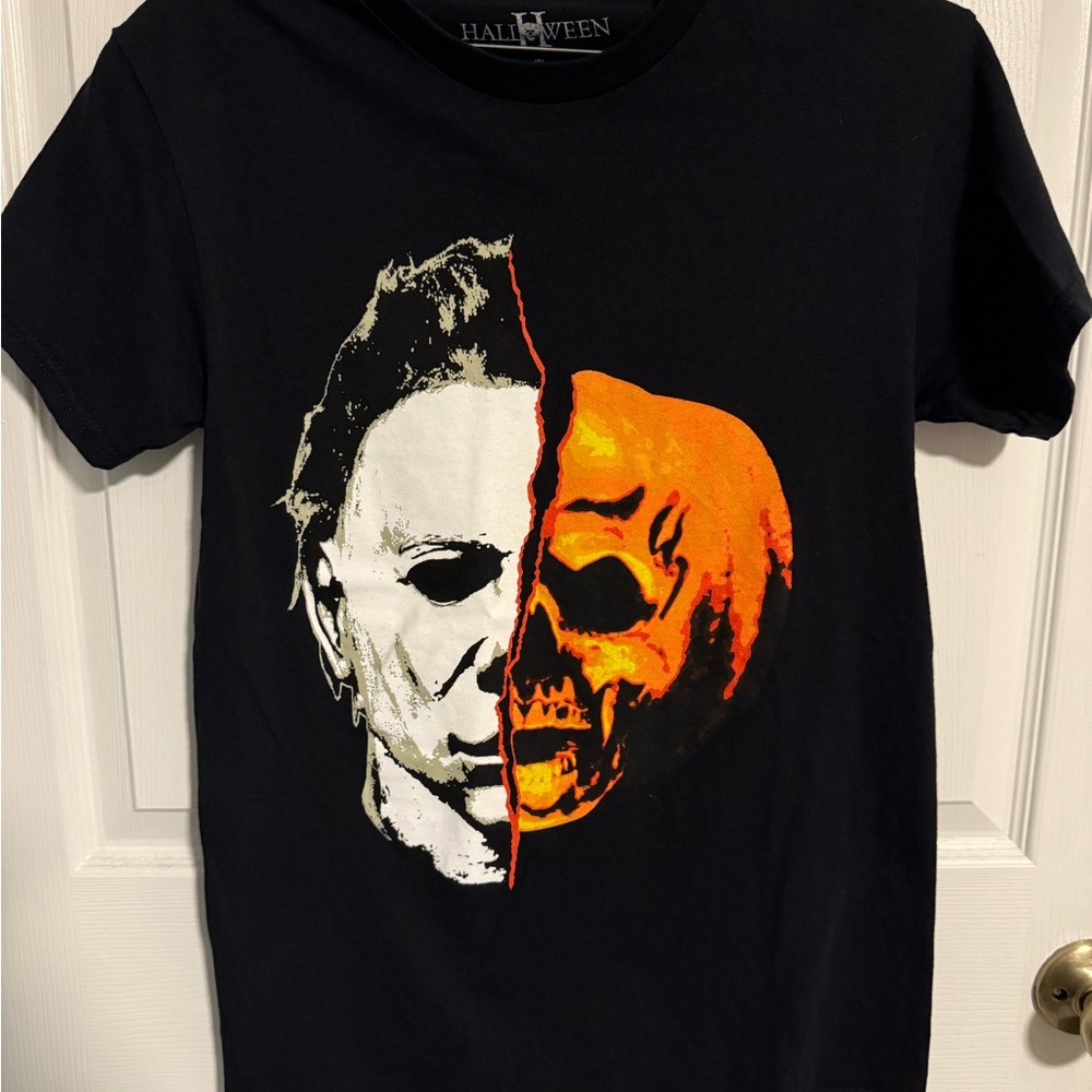 Halloween II Pumpkin Split Small Graphic T Shirt by Rock Rebel Black Hot Topic